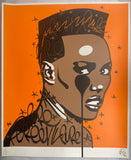 Handfinished Grace Jones screenprint - Ma vie en gold