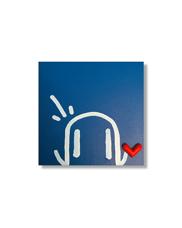 Blok - Blok Character - Spray paint, oil based ink & cement on canvas – 1/1 Original