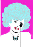 Dolly Parton - 80’s Pure Love Embossed Silver Leaf print