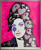 Amy Winehouse HANDFINISHED - PUREEVIL messy bubble letters