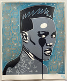 Handfinished Grace Jones  - bunnies in the mist