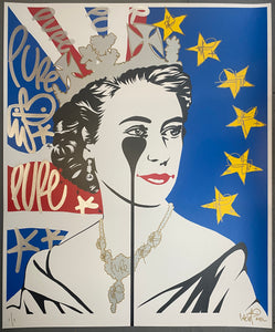 BREXIT QUEEN Handfinished - Royal gold
