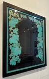 Black on Black on BlackStar - handfinished screenprint Framed