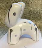 HANDFINISHED BIG BUNNY - Silver KRINK dripdots sculpture