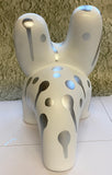 HANDFINISHED BIG BUNNY - Silver KRINK dripdots sculpture