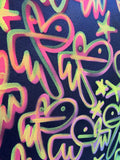 4 colour fluoro fade - Bunny Canvas