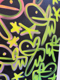 4 colour fluoro fade - Bunny Canvas