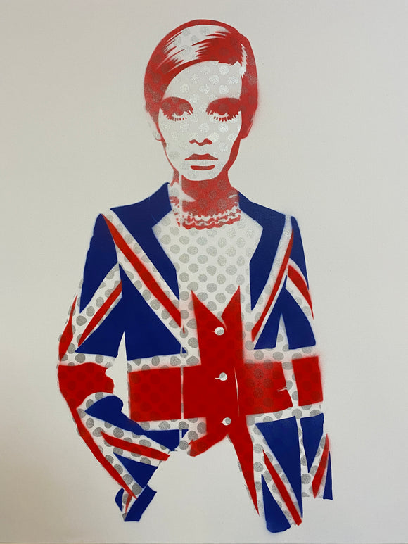 Twiggy  - Silver Microdot Mod Jacket