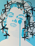 Handfinished ACBF print 2023 - Glitch Marilyn Mark Making