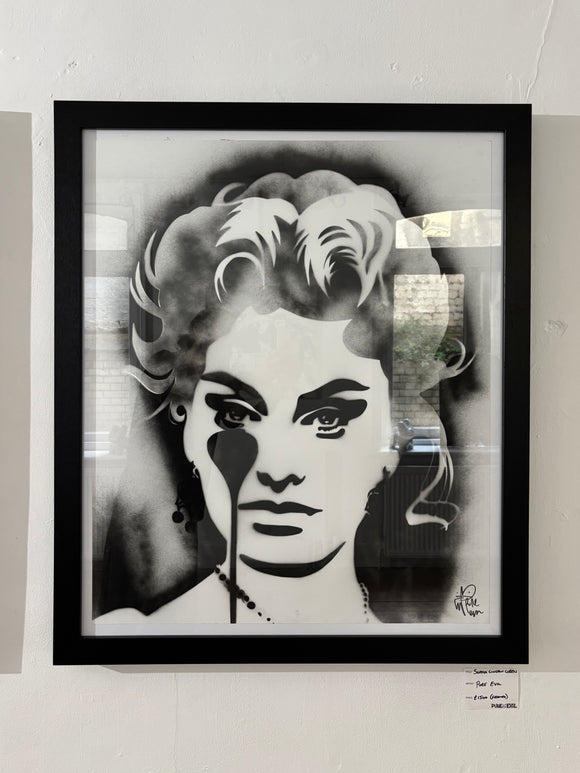 Sophia Loren - Stencil on Paper - Framed
