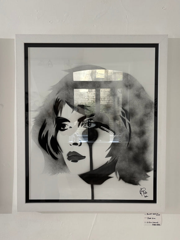 Blondie - Stencil on Paper - Framed