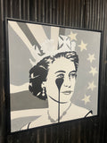Brexit Nightmare canvas - Monochrome Madness - Framed