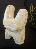 HANDFINISHED BIG BUNNY - Pure Love - golden tag