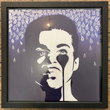 Prince Canvas - 3 Purple Paisley Rain in black chunky box frame