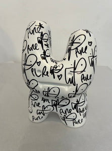 HANDFINISHED BIG BUNNY - Black Tag