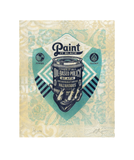 Shepard Fairey - Paint it Black - HPM & Letterpress Print - AP - Framed