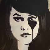 Jane Fonda = Stencil on Vintage News Paper