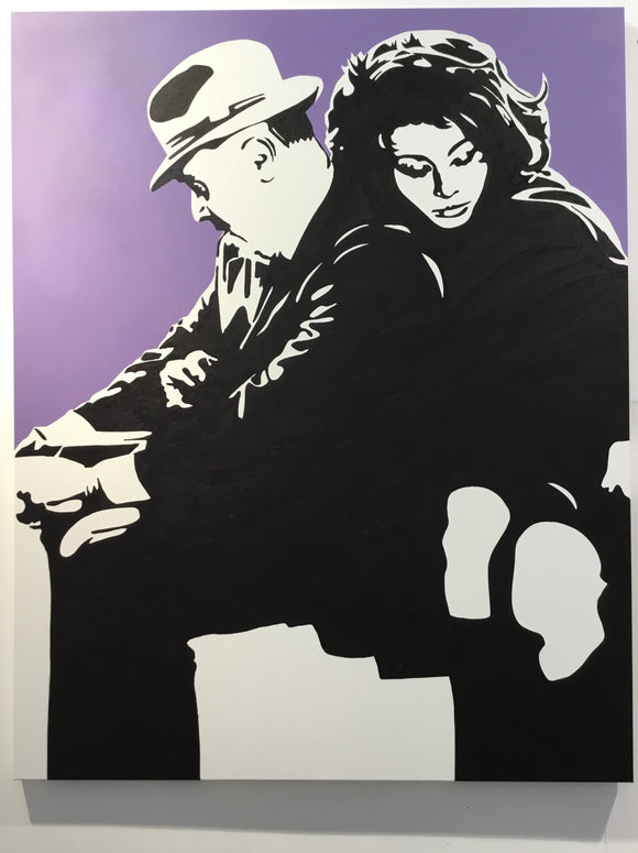 Sophia Loren loves Carlo Ponti - Mega Canvas
