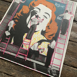 Handfinished mini print - Emotional Rescue Marilyn