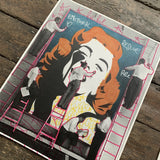 Handfinished mini print - Emotional Rescue Marilyn