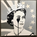 Brexit Nightmare canvas - Monochrome Madness - Framed