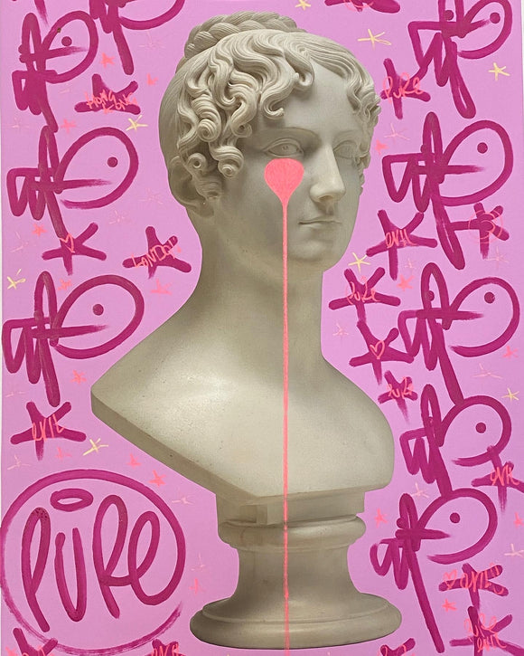 Busty lady - Handfinished canvas