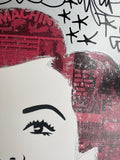 6 million scratchcard rollover Marilyn stencil on screenprint - She gave me goosebumps