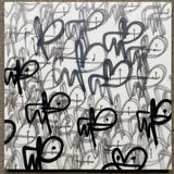 Bitey Bunnies canvas - Black Rabbit