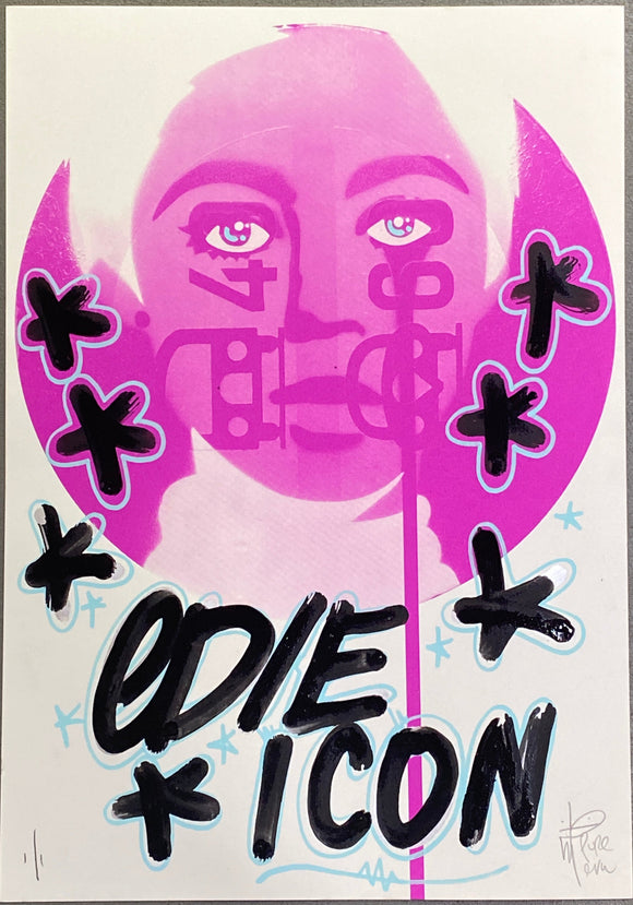 Handfinished print - Edie Icon