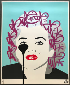 6 million scratchcard rollover Marilyn   - magenta hair tags