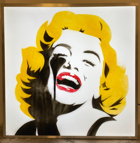Screaming or Laughing Marilyn - Metal Light Box