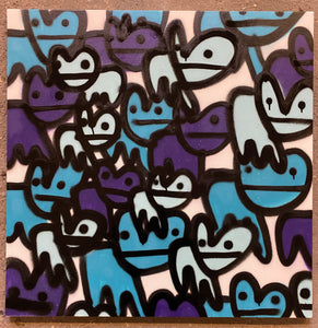 Bitey Bunnies canvas - Lady Gu gu