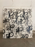 Bitey Bunnies canvas - Black Rabbit