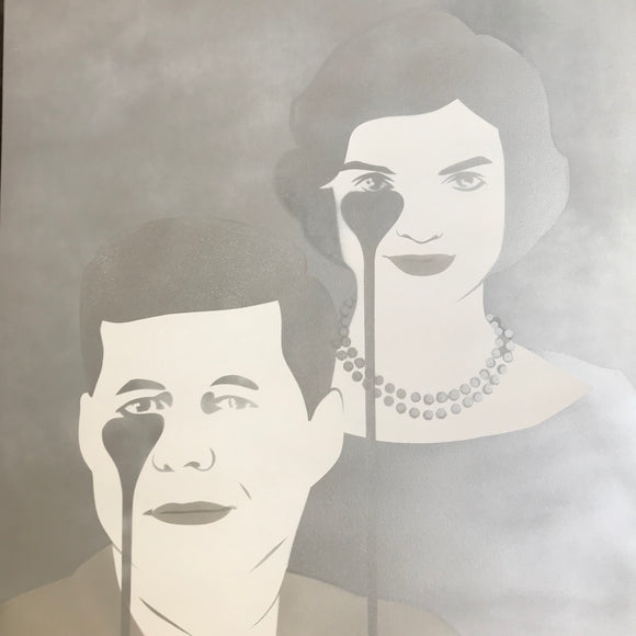 JFK & Jackie. Silver Sparkles